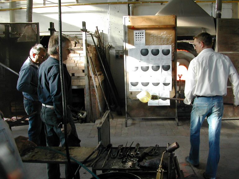 Venetian Tsukimi: work in production at Berengo Glass Studio, Murano, 2007