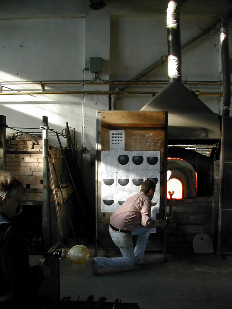 Venetian Tsukimi: work in production at Berengo Glass Studio, Murano, 2007