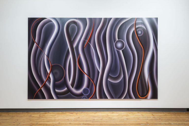 in situ at Karen Woodbury Gallery, Full Circle Red exhibition 2014