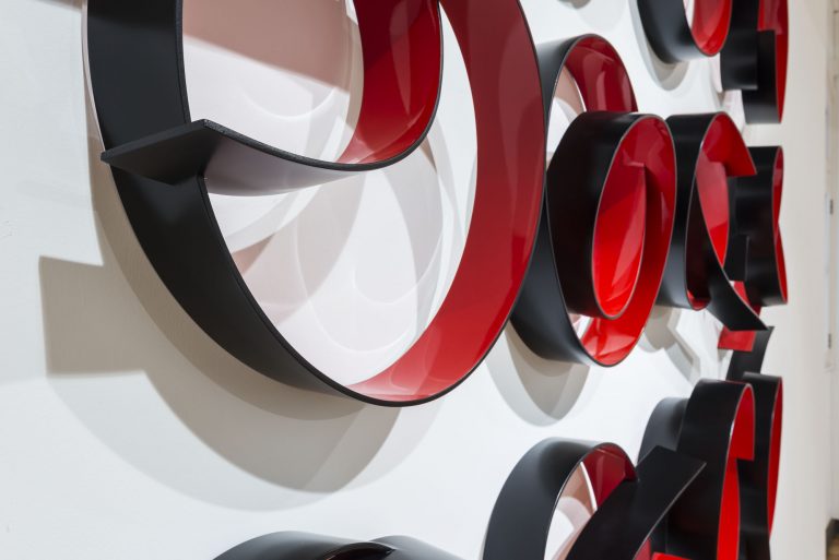 in situ at Karen Woodbury Gallery, Full Circle Red exhibition 2014