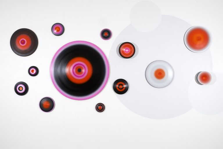 Luminous Void (partial installation View); 245 cm x 750 cm x 11 cm; oil, canvas, timber, 3D element